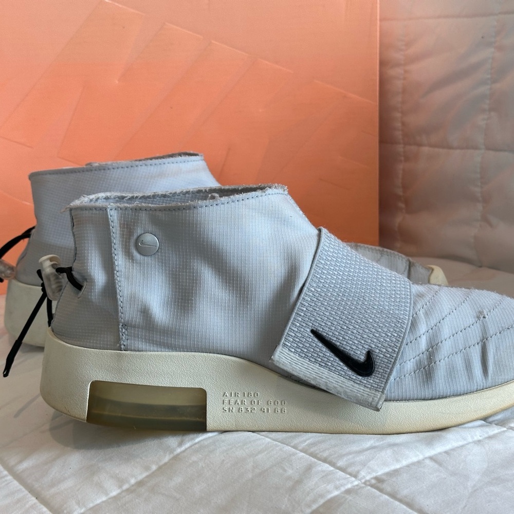 Nike Air Fear of God Light Gray and Off White Sneakers